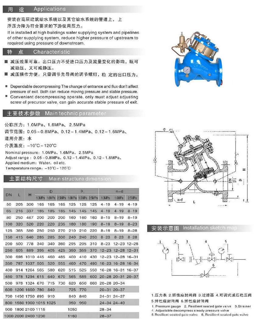 可調(diào)式減壓閥,YX741X可調(diào)式減壓穩(wěn)壓閥外形尺寸結(jié)構(gòu)圖 可調(diào)式減壓閥,YX741X可調(diào)式減壓穩(wěn)壓閥外形尺寸結(jié)構(gòu)圖